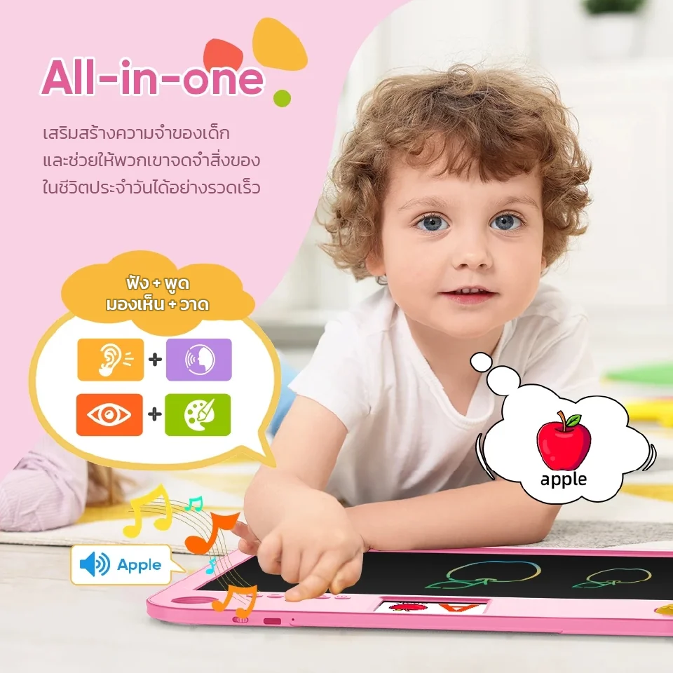 ฟีเจอร์ All-in-one ของ XPPen Doodle Learning Board เสริมสร้างความจำเด็กด้วยการฟัง พูด มองเห็น และวาดภาพ พร้อมระบบออกเสียงคำศัพท์ภาษาอังกฤษ